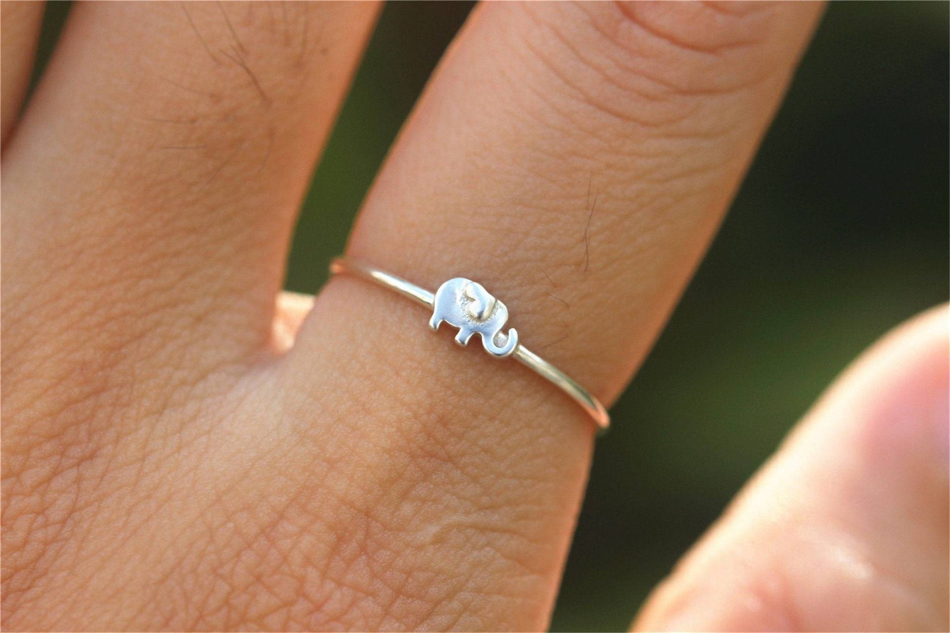 Silber Elefant Ring von GwenShopArt