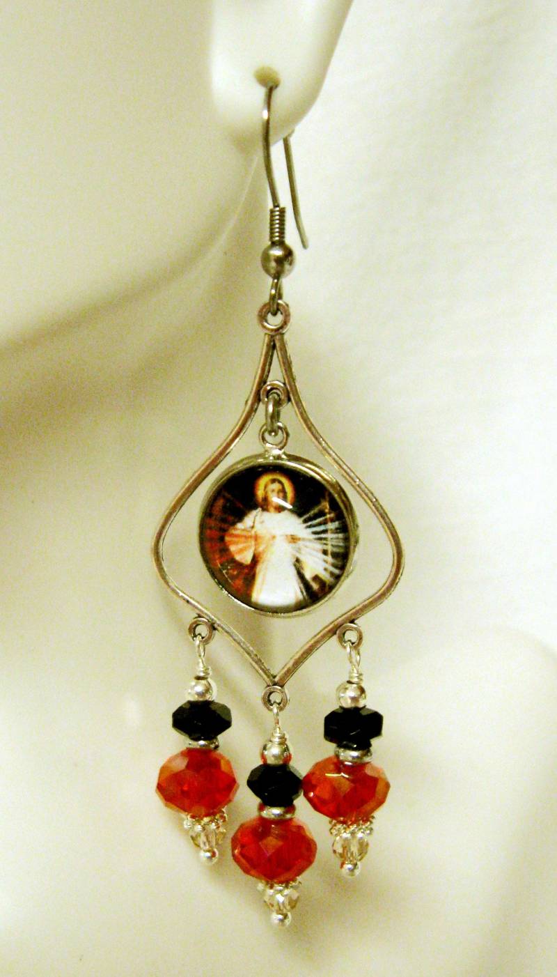 Barmherzigkeit Gottes Ohrringe - E0160-012 von Gwendysgems