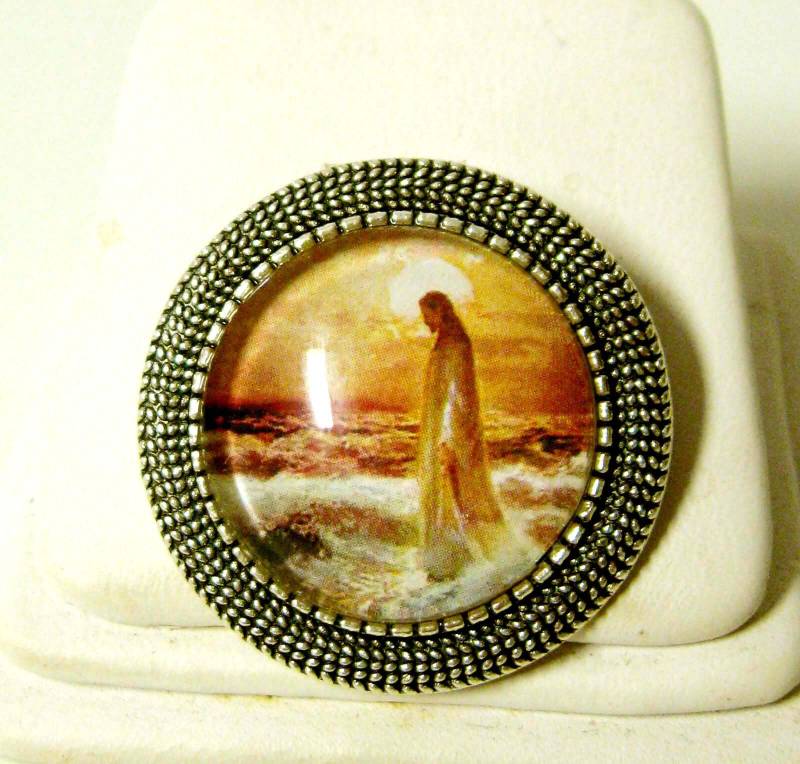 Christus Auf Dem See Genezareth Wandelnd Anstecknadel/Brosche - Br09-062 von Gwendysgems