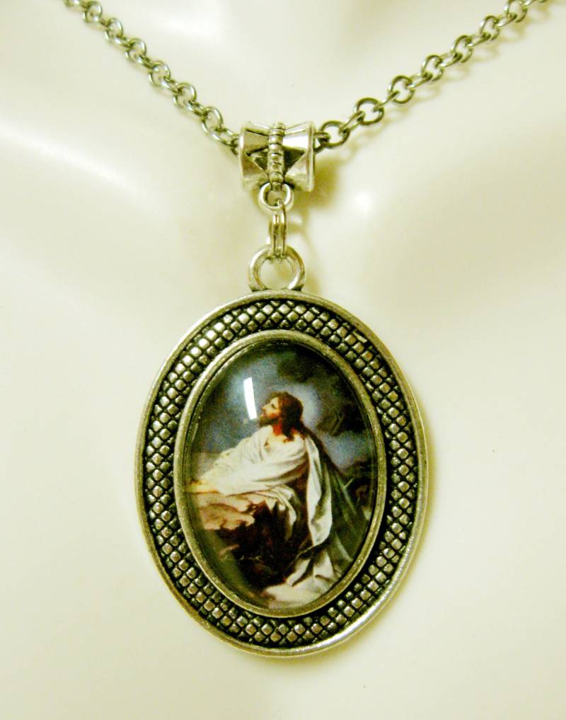 Christus Im Garten Gethsemane Anhänger Und Kette - Ap05-194 von Gwendysgems