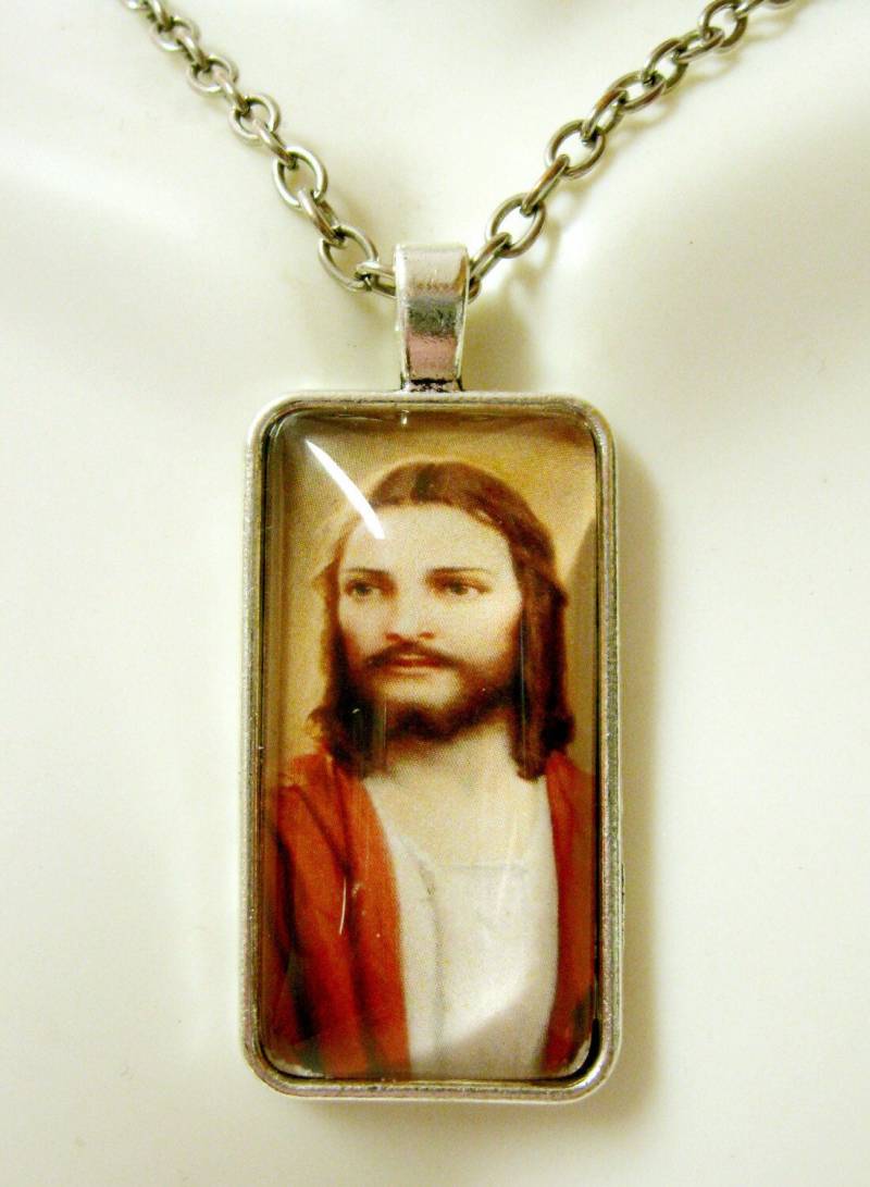 Christus Porträt Anhänger Mit Kette - Ap16-020 von Gwendysgems