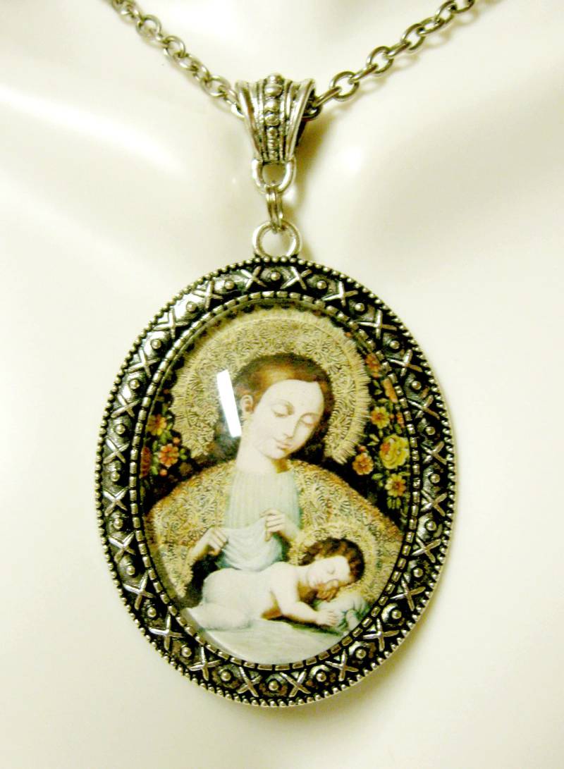 Cusco Madonna Mit Kind Anhänger Und Kette - Ap09-149 von Gwendysgems