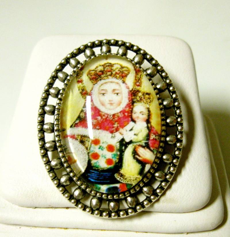 Cusco Madonna Mit Kind Brosche/Anstecknadel - Br02-138 von Gwendysgems