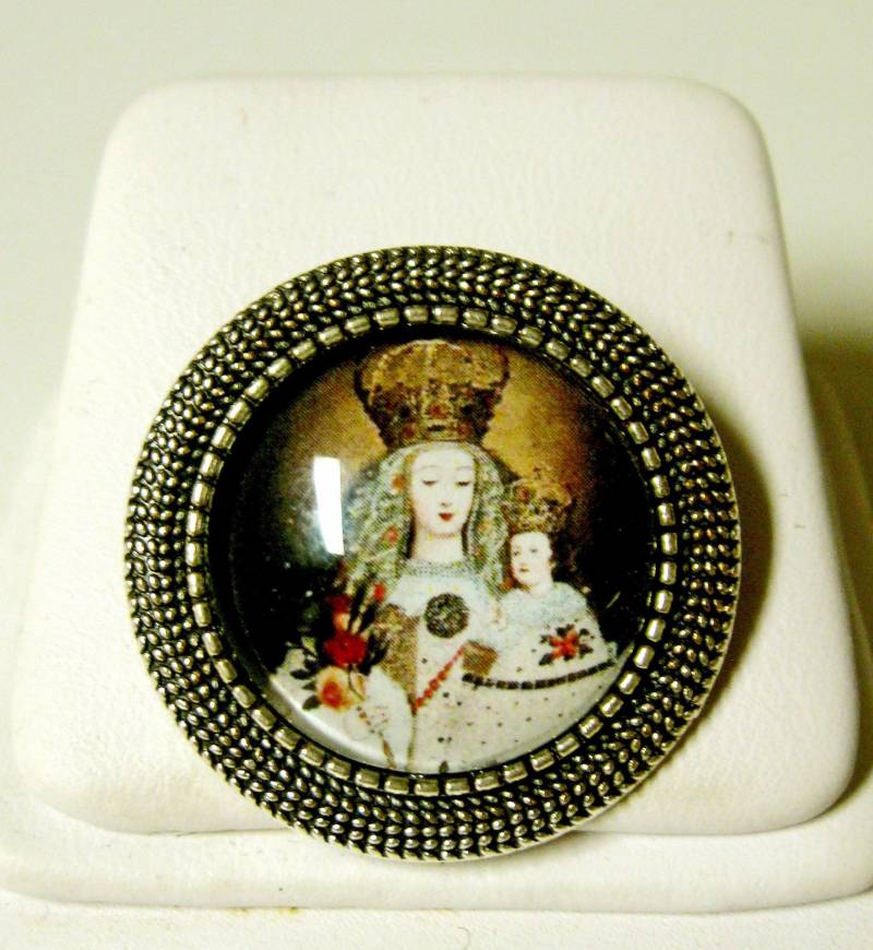 Cusco Madonna Mit Kind Brosche/Anstecknadel - Br09-021 von Gwendysgems