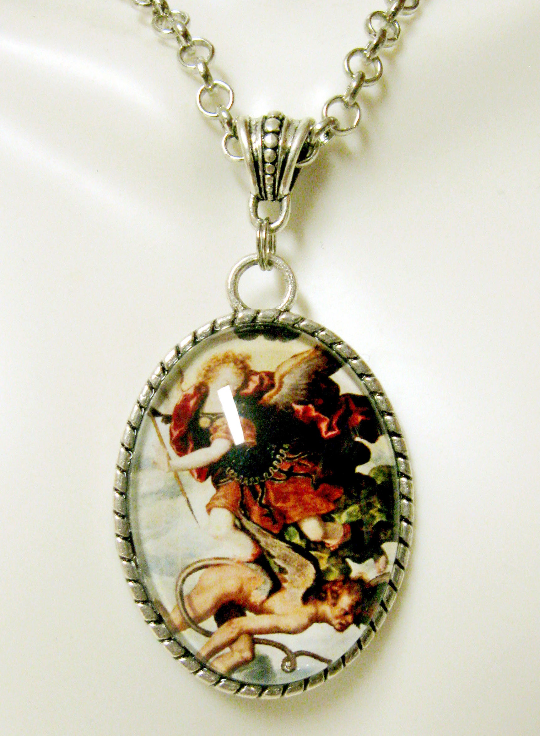 Erzengel Michael Anhänger Und Kette - Ap09-086 von Gwendysgems