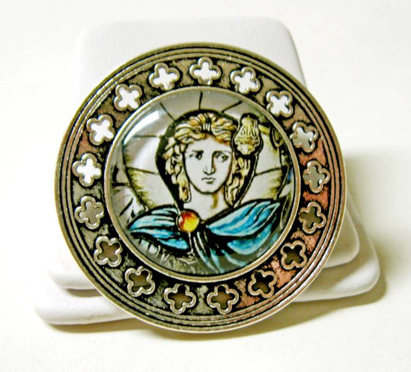 Erzengel Michael Glas-Anstecker/Brosche - Br10-042 von Gwendysgems