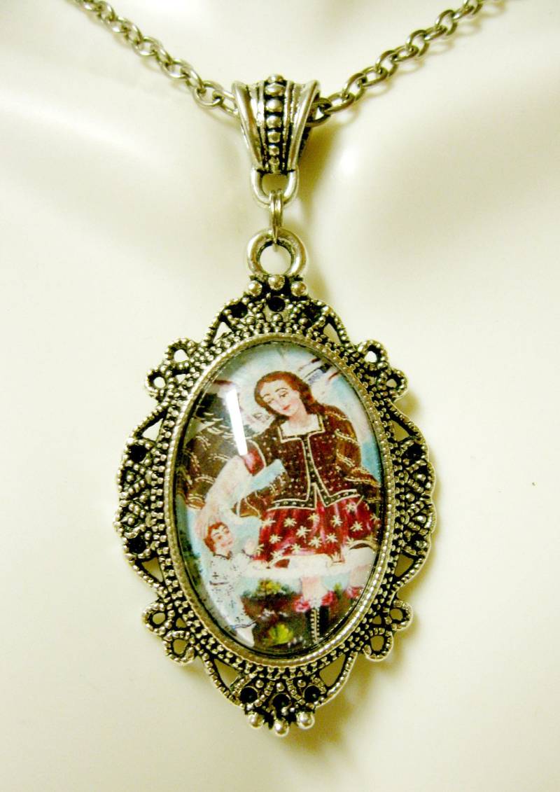 Erzengel Raphael Anhänger Mit Kette - Ap04-413 von Gwendysgems