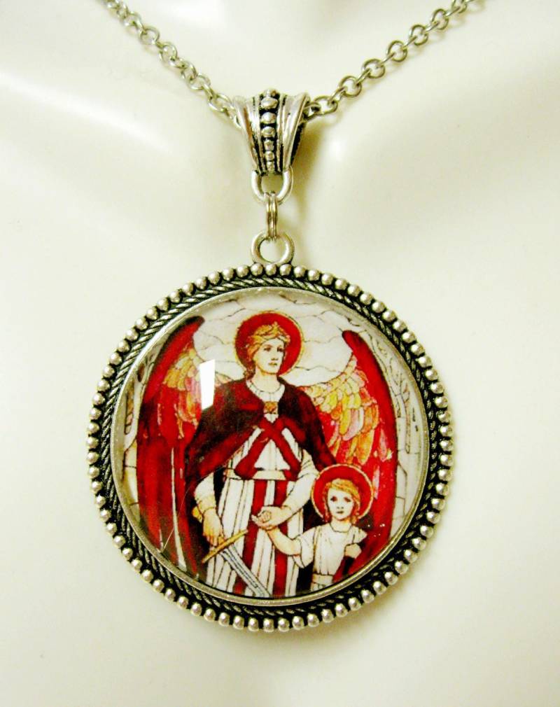 Erzengel Raphael Anhänger Und Kette - Ap25-093 von Gwendysgems