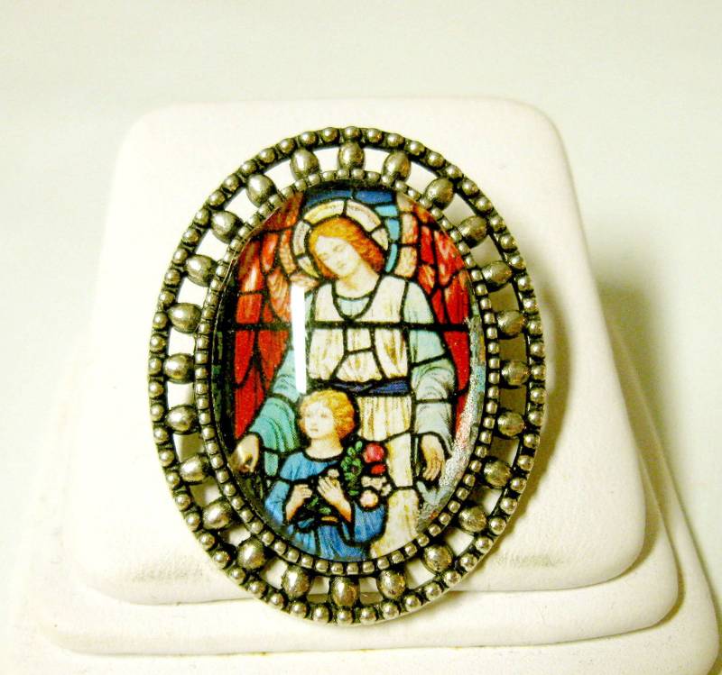 Erzengel Raphael Brosche/Anstecknadel - Br02-137 von Gwendysgems