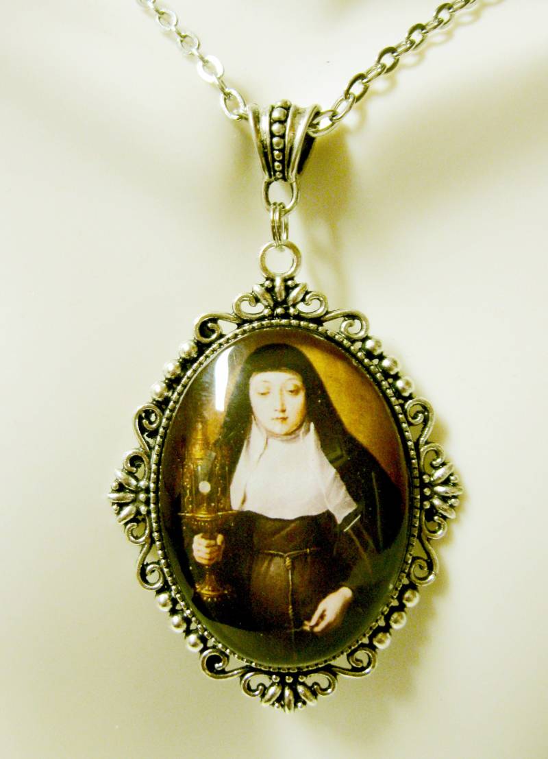 Heilige Klara Von Assisi Anhänger Und Kette - Ap09-288 von Gwendysgems