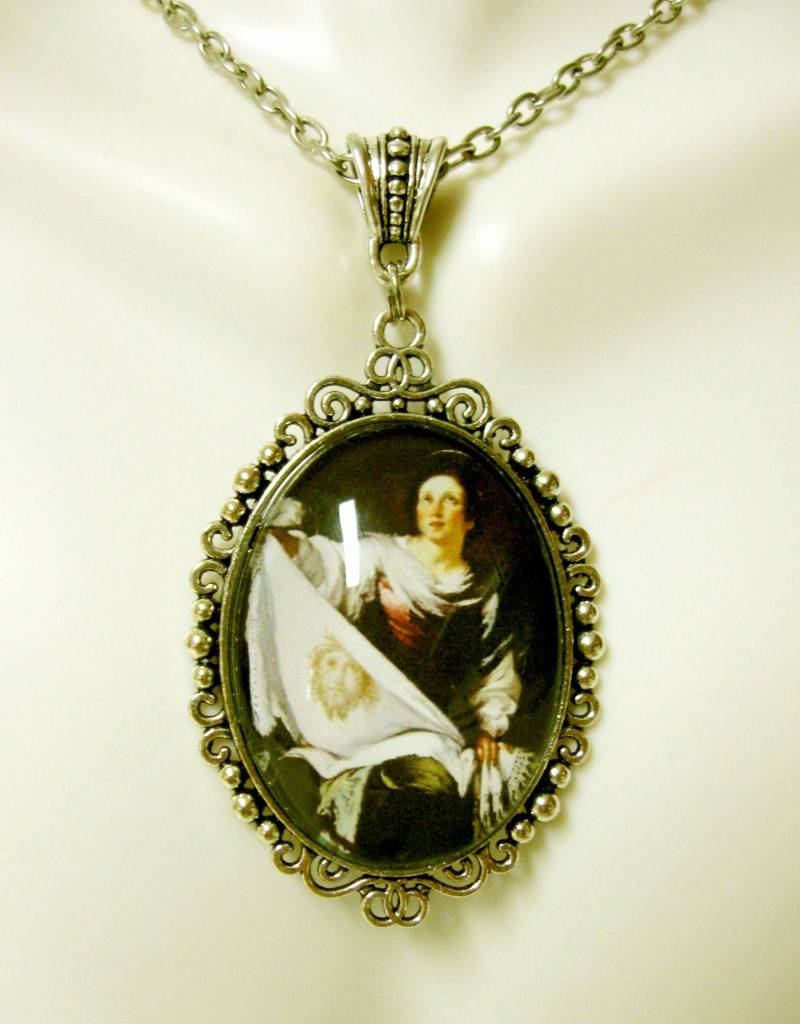Heilige Veronica Mit Dem Schleieranhänger Und Kette - Ap09-015 von Gwendysgems