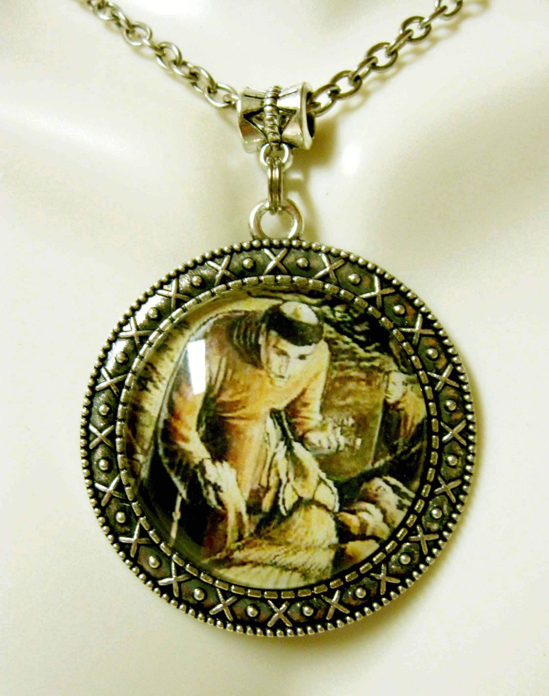 Heiliger Franziskus Anhänger Und Kette - Ap26-116 von Gwendysgems