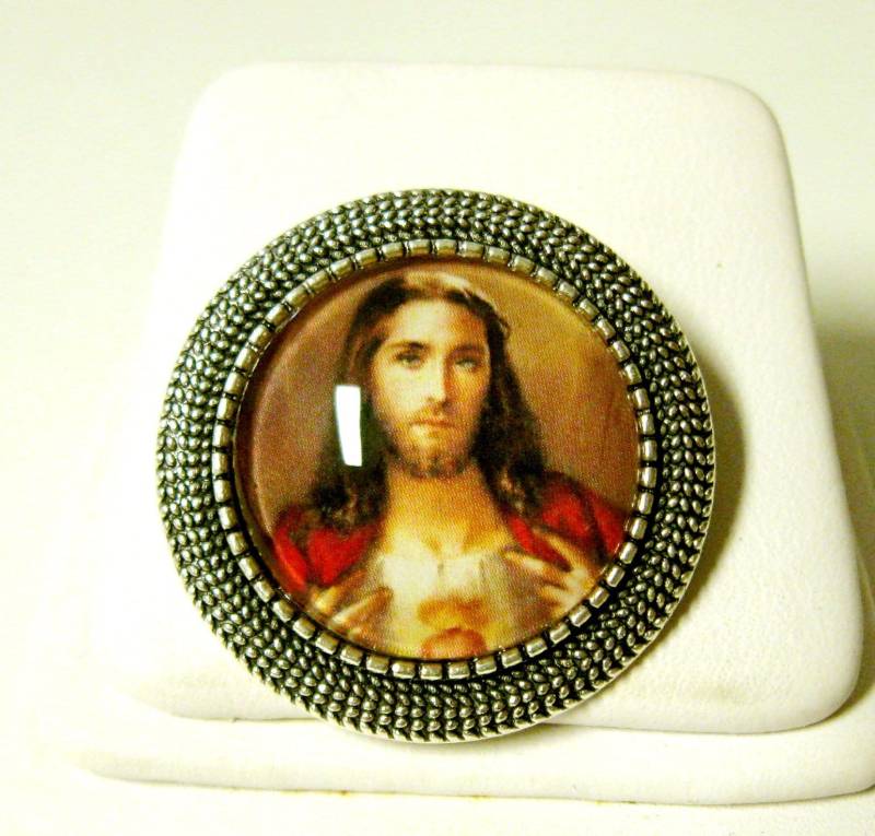 Heiliges Herz Christi Pin/Brosche-Br09-073 von Gwendysgems