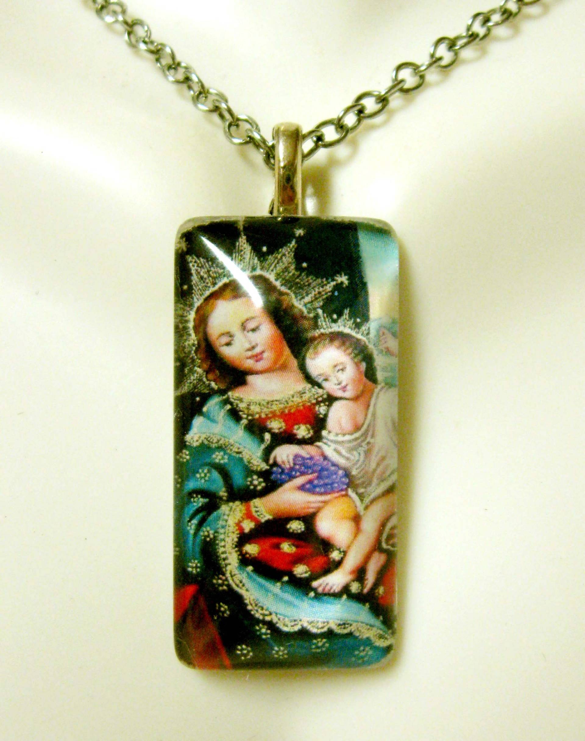 Madonna Der Trauben Cusco Stil Anhänger Mit Kette - Go12-446 von Gwendysgems