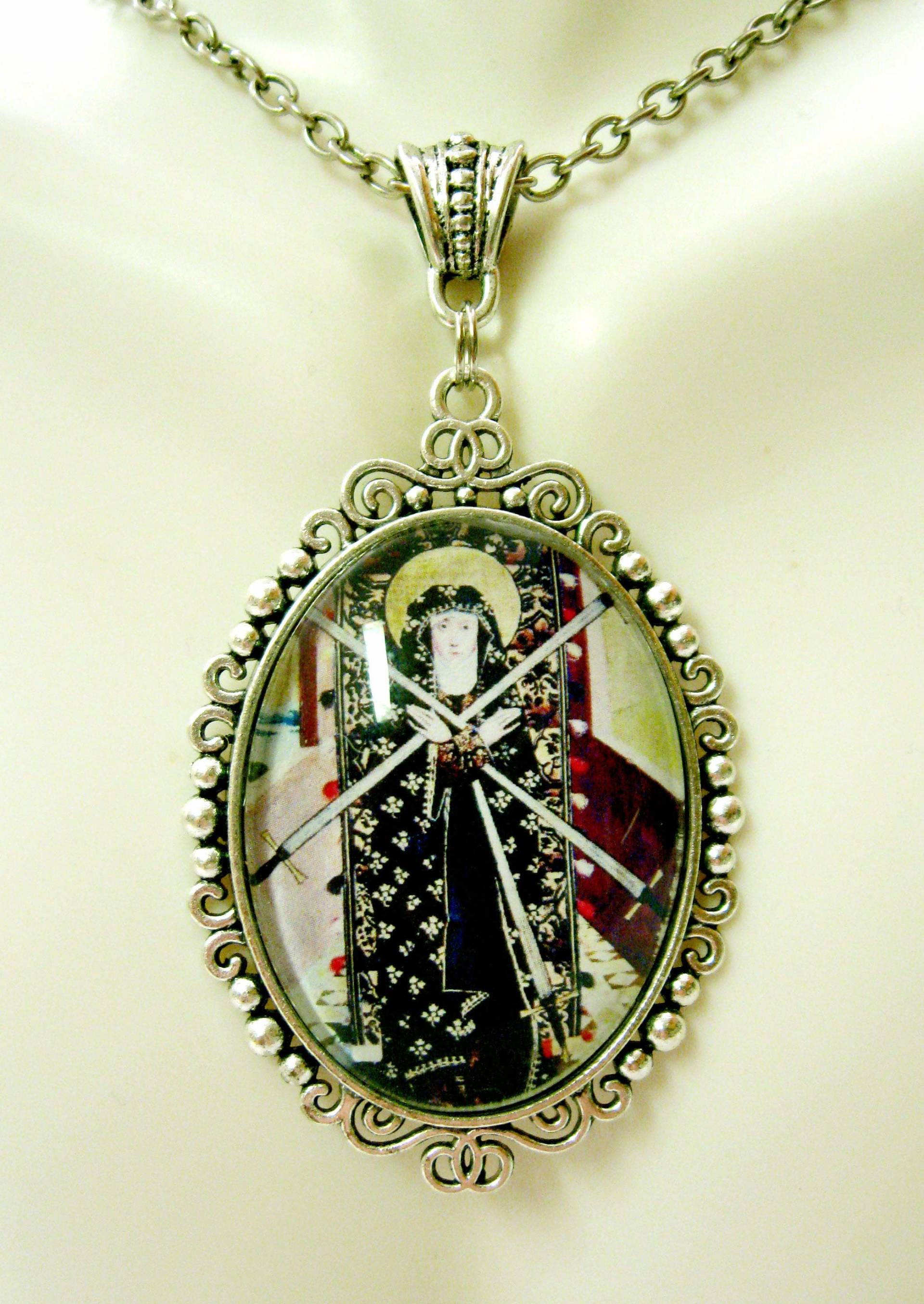 Madonna Mit Anhänger Und Kette - Ap09-268 von Gwendysgems