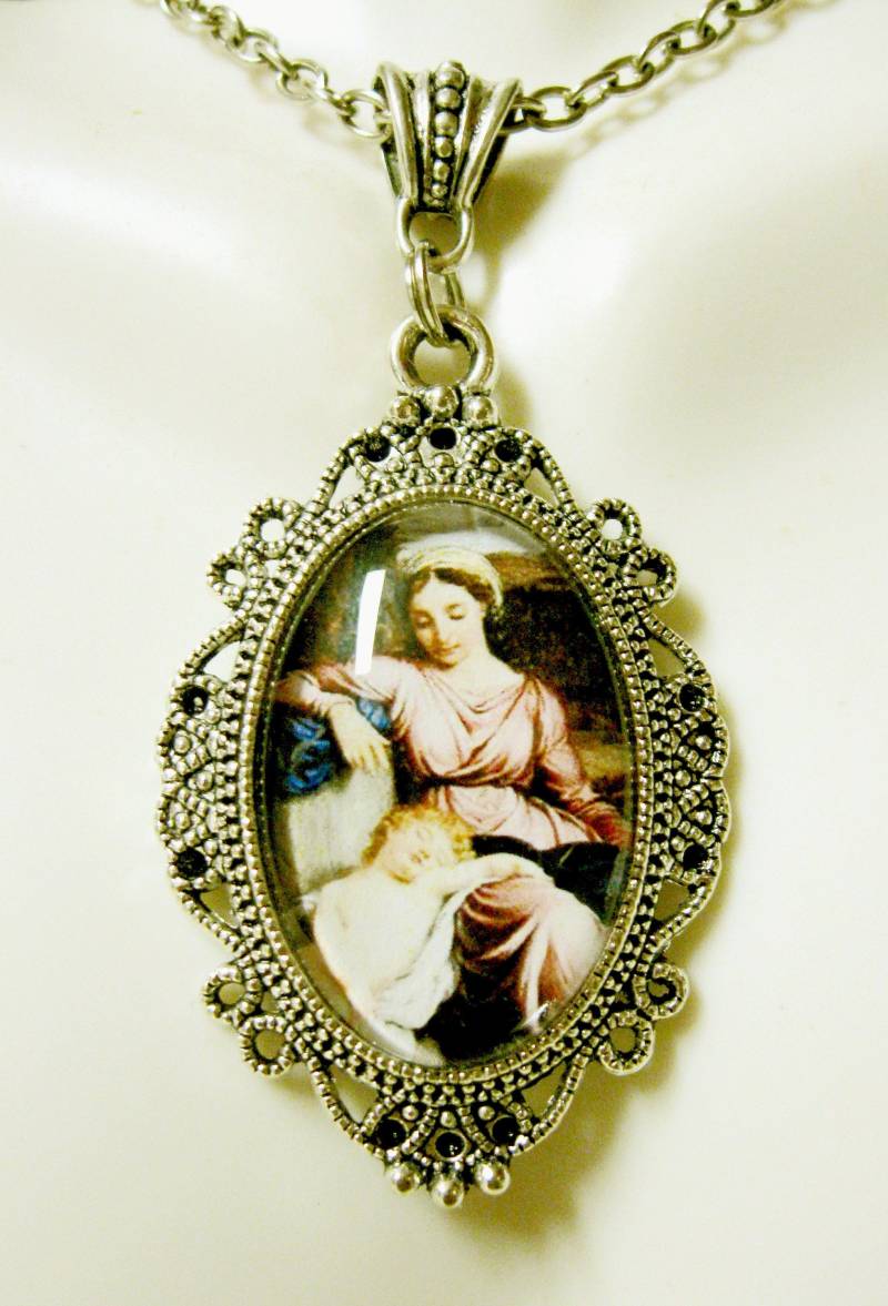 Madonna Mit Kind Anhänger Kette - Ap04-133 von Gwendysgems
