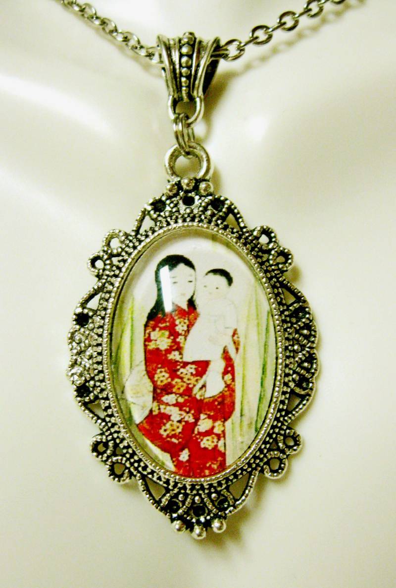 Madonna Mit Kind Anhänger Kette - Ap04-161 von Gwendysgems