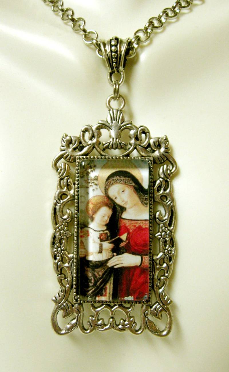 Madonna Mit Kind Anhänger Kette - Ap12-304 von Gwendysgems