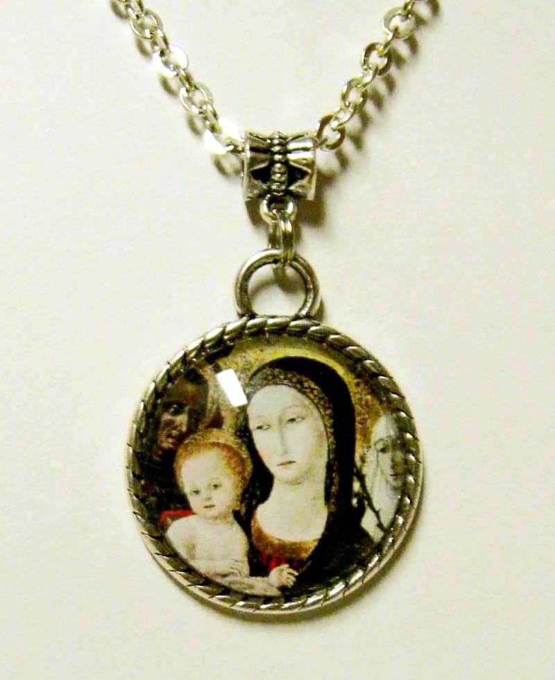 Madonna Mit Kind Anhänger Und Kette - Ap05-051 von Gwendysgems