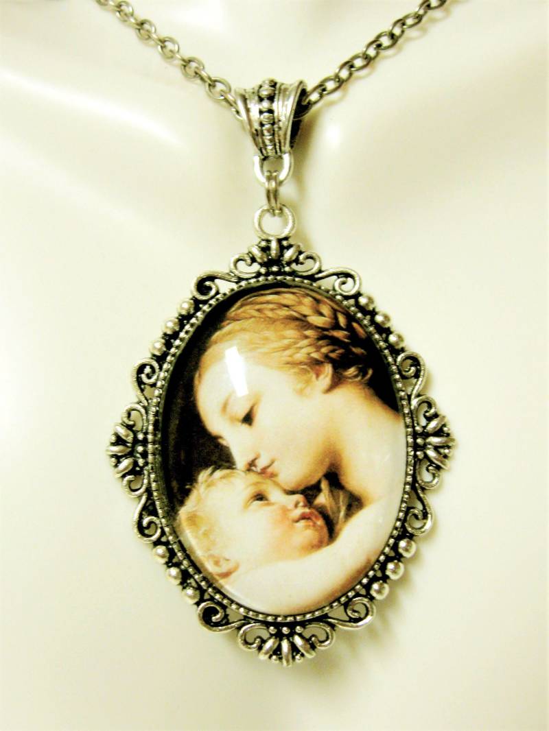 Madonna Mit Kind Anhänger Und Kette - Ap09-221 von Gwendysgems