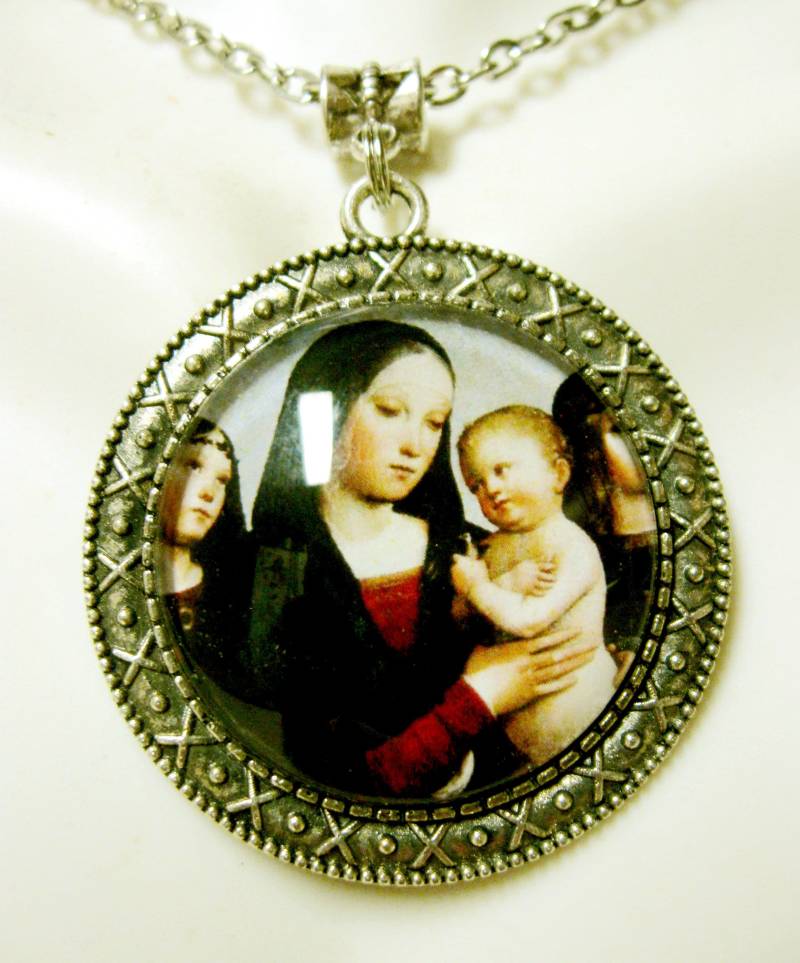 Madonna Mit Kind Anhänger Und Kette - Ap26-041 von Gwendysgems