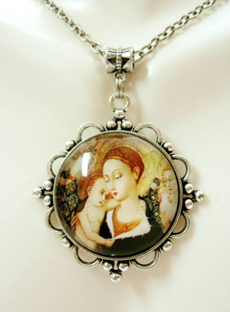 Madonna Mit Kind Anhänger Und Kette - Ap26-121 von Gwendysgems