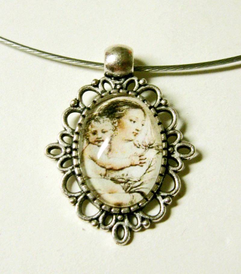 Madonna Mit Kind Halskette - Ap01-115 von Gwendysgems