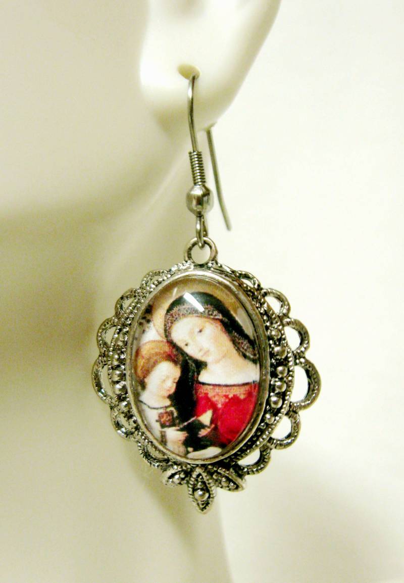 Madonna Mit Kind Ohrringe - Ap06-142 von Gwendysgems