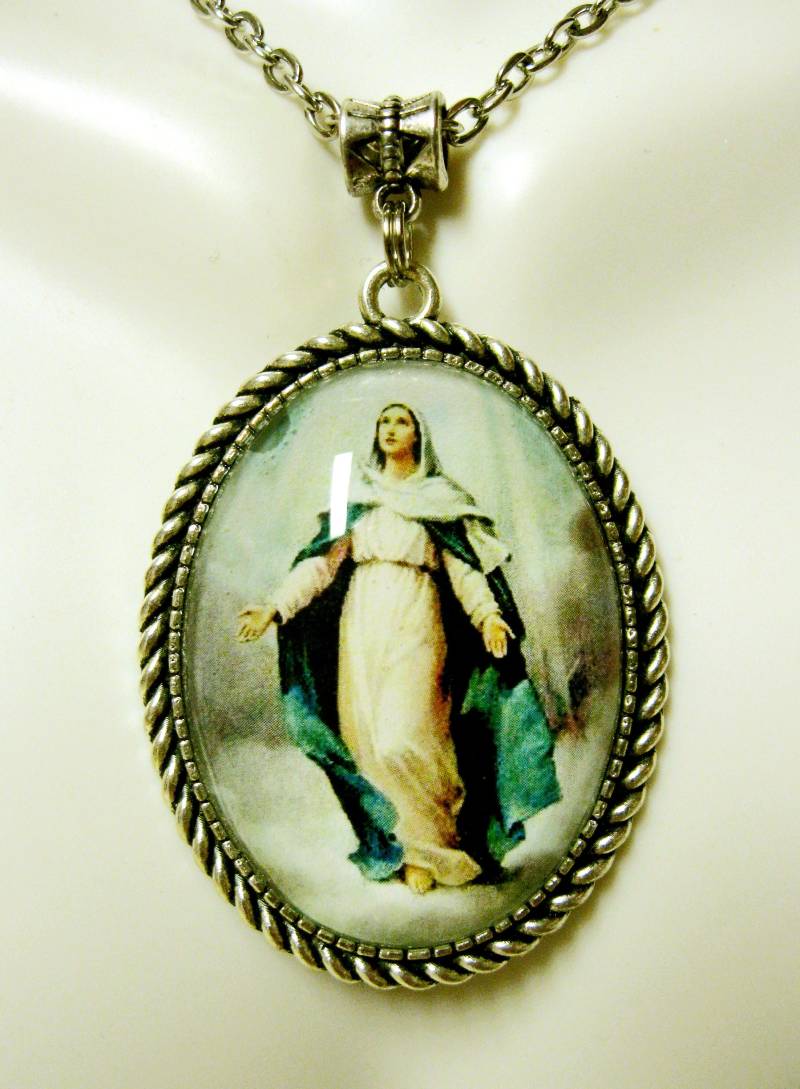 Makellose Empfängnis Anhänger Und Kette-Ap09-168 von Gwendysgems