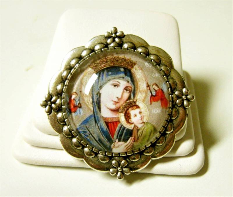 Muttergottes Der Immerwährende Hilfe Pin/Brosche - Br15-011 von Gwendysgems