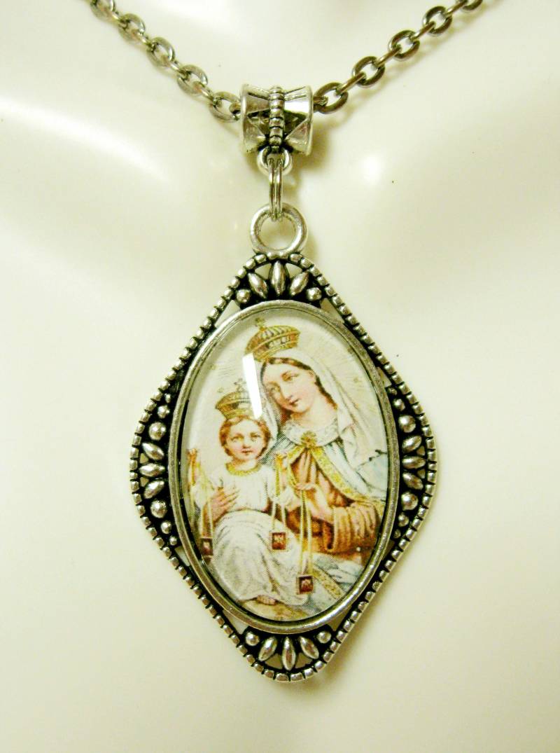 Muttergottes Vom Karmel Anhänger Und Kette - Ap26-274 von Gwendysgems