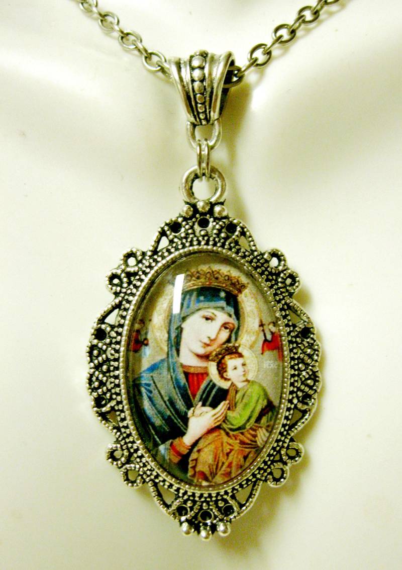 Muttergottes Von Immerwährende Hilfe Anhänger Mit Kette - Ap04-166 von Gwendysgems