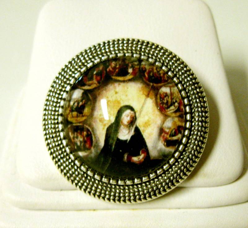 Our Lady Of The Seven Sorrow Brosche/Anstecknadel - Br09-090 von Gwendysgems