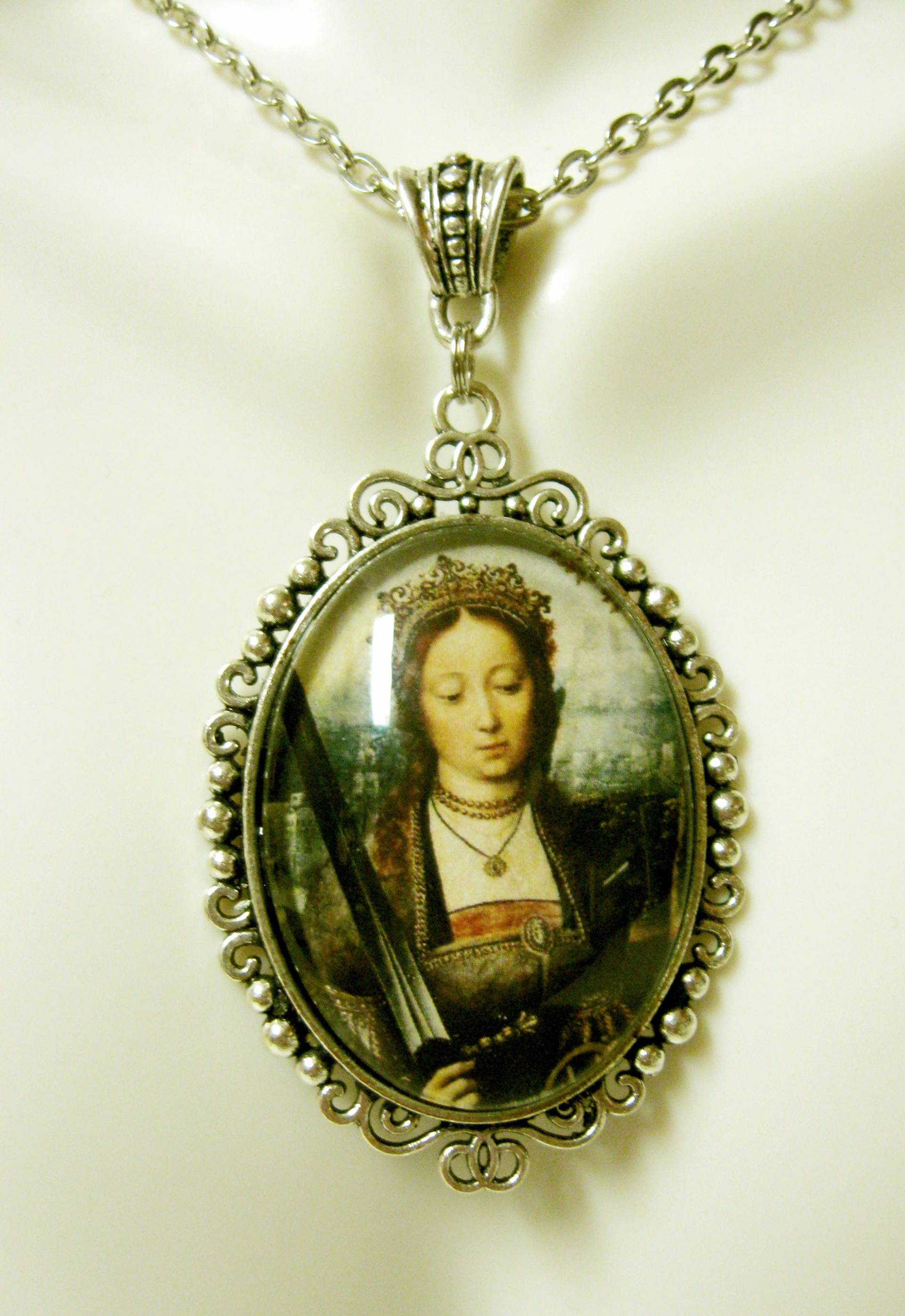 Saint Katherine Anhänger Und Kette - Ap09-287 von Gwendysgems