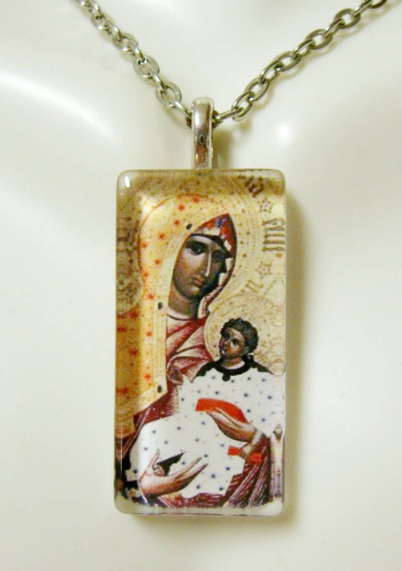 Schwarze Madonna-Anhänger Mit Kette - Go12-389 von Gwendysgems