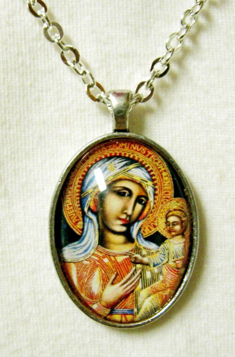 Schwarze Madonna Mit Kind-Anhänger Und Kette - Ap20-005 von Gwendysgems