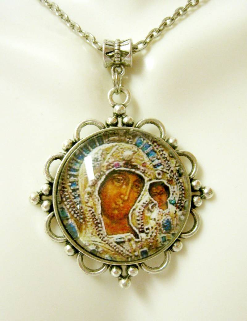 Schwarze Madonna Mit Kind-Anhänger Und Kette - Ap26-022 von Gwendysgems