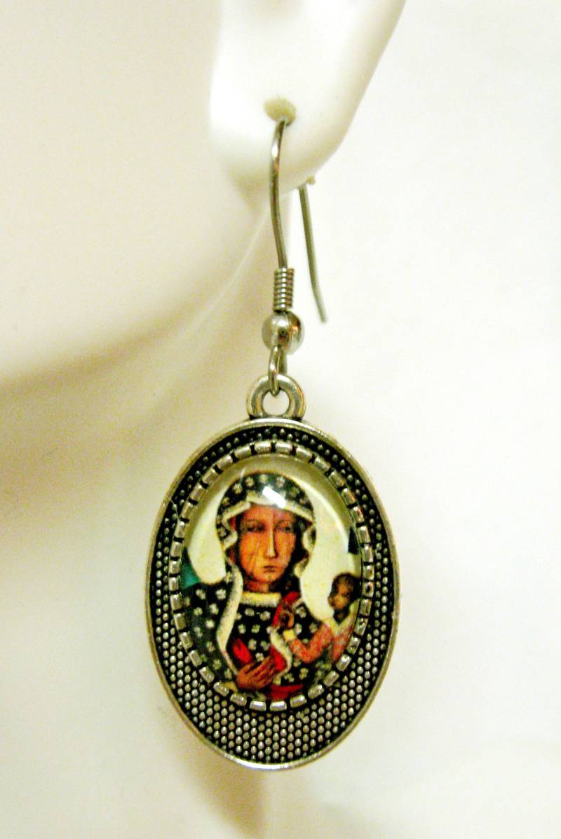 Schwarze Madonna Ohrringe - Ap07-107 von Gwendysgems