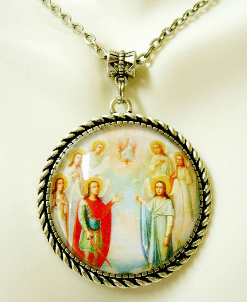Sieben Erzengel Anhänger Und Kette - Ap25-039 von Gwendysgems