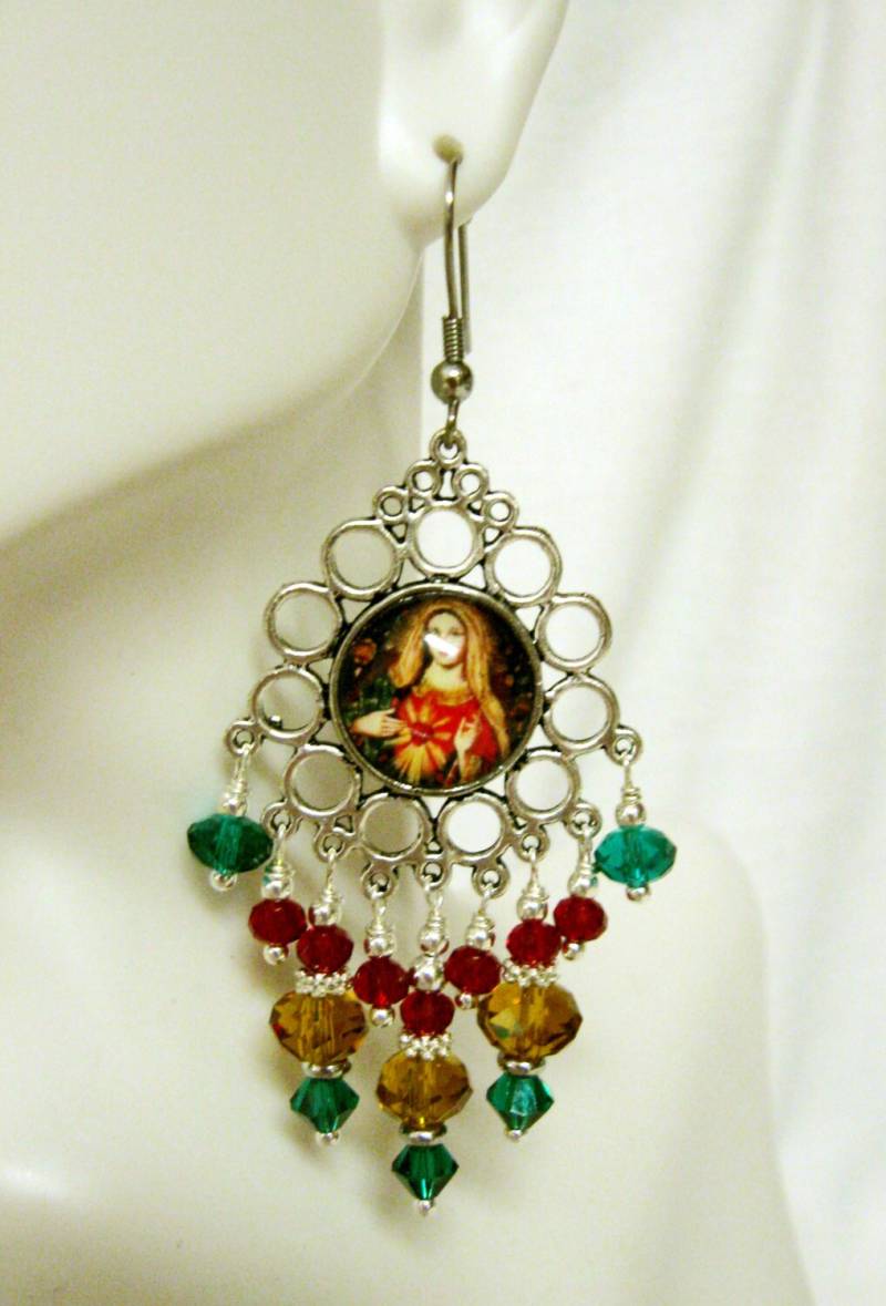 Unbeflecktes Herz Mariens Kronleuchter - E0161-005 Cusco Style von Gwendysgems