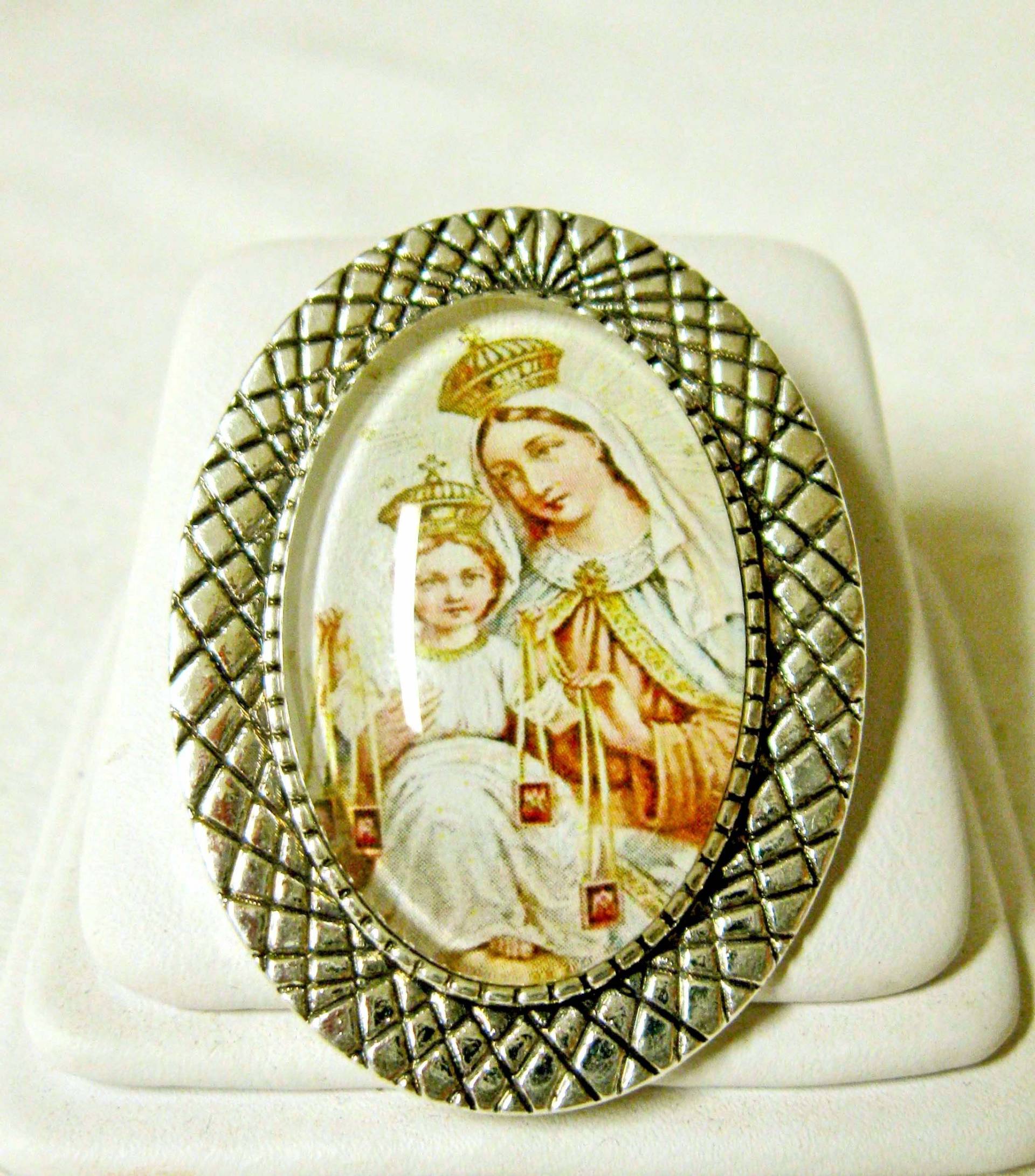 Unsere Liebe Frau Vom Berge Karmel Brosche/Anstecknadel - Br10-001 von Gwendysgems