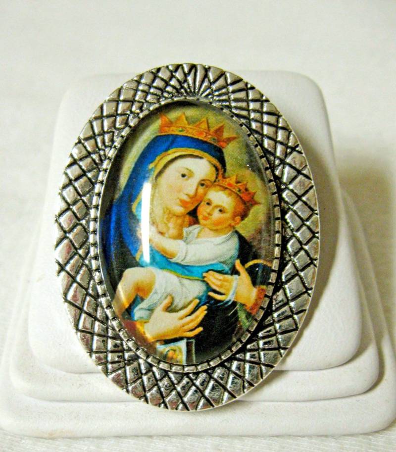 Unsere Liebe Frau Vom Berge Karmel Brosche/Anstecknadel - Br10-017 von Gwendysgems