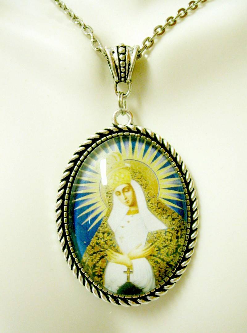 Unsere Liebe Frau Vom Tor Der Morgenröte Anhänger Und Kette - Ap09-174 von Gwendysgems