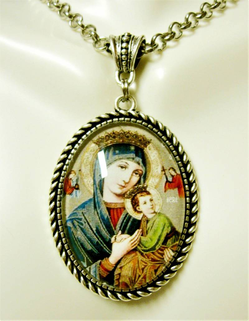Unsere Liebe Frau Von Der Immerwährenden Hilfe - Anhänger Und Kette Ap09-342 von Gwendysgems