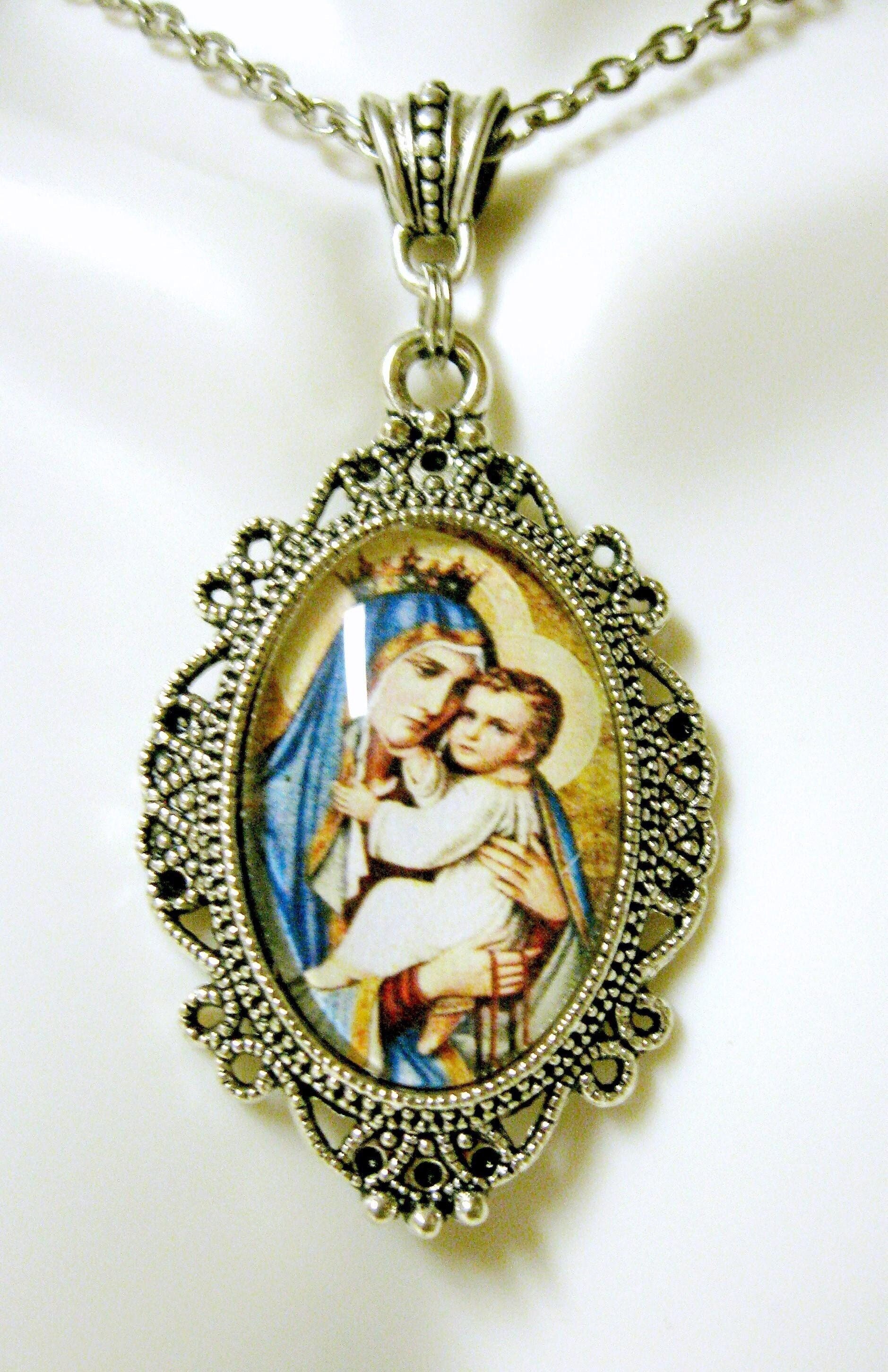 Unserer Lieben Frau Vom Berge Karmel Anhänger Mit Kette - Ap04-164 von Gwendysgems