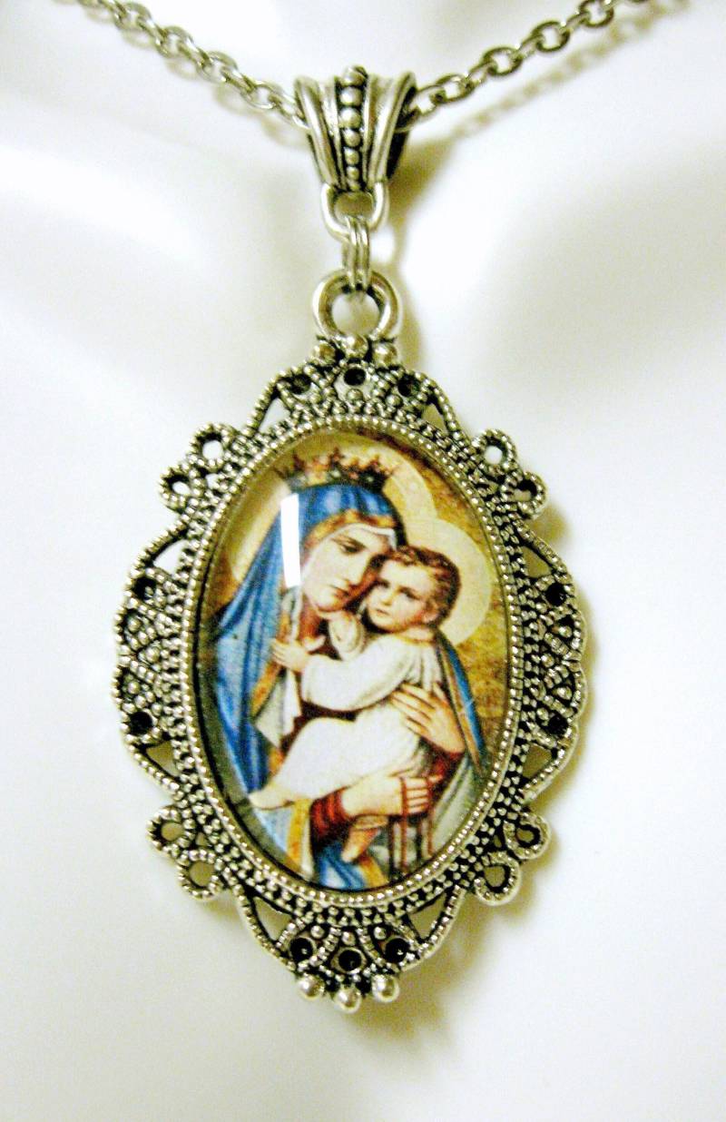 Unserer Lieben Frau Vom Berge Karmel Anhänger Mit Kette - Ap04-164 von Gwendysgems
