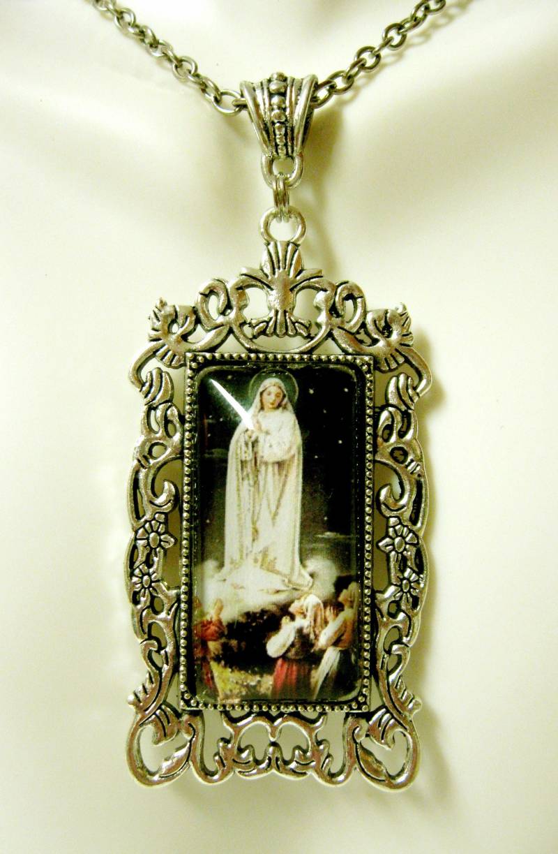 Unserer Lieben Frau Von Fatima Anhänger Mit Kette - Ap12-331 von Gwendysgems