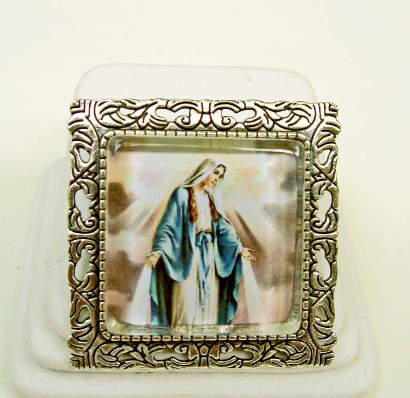 Wundertätige Medaille Cabrio Brosche/Anhänger Und Kette - Ap35-004 von Gwendysgems