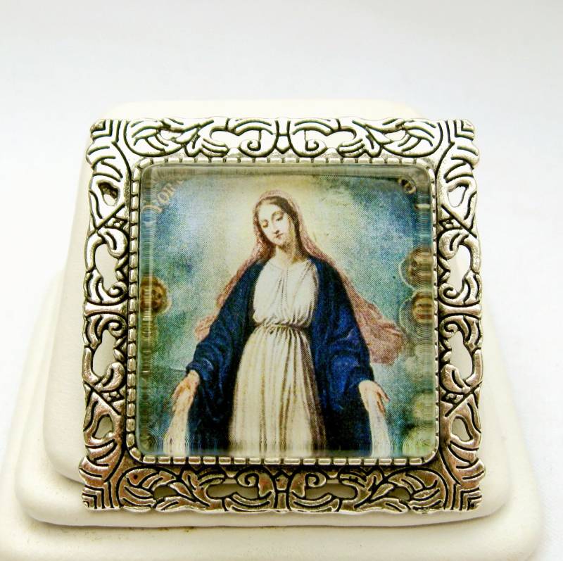 Wundertätige Medaille Cabrio Brosche/Anhänger Und Kette - Ap35-045 von Gwendysgems