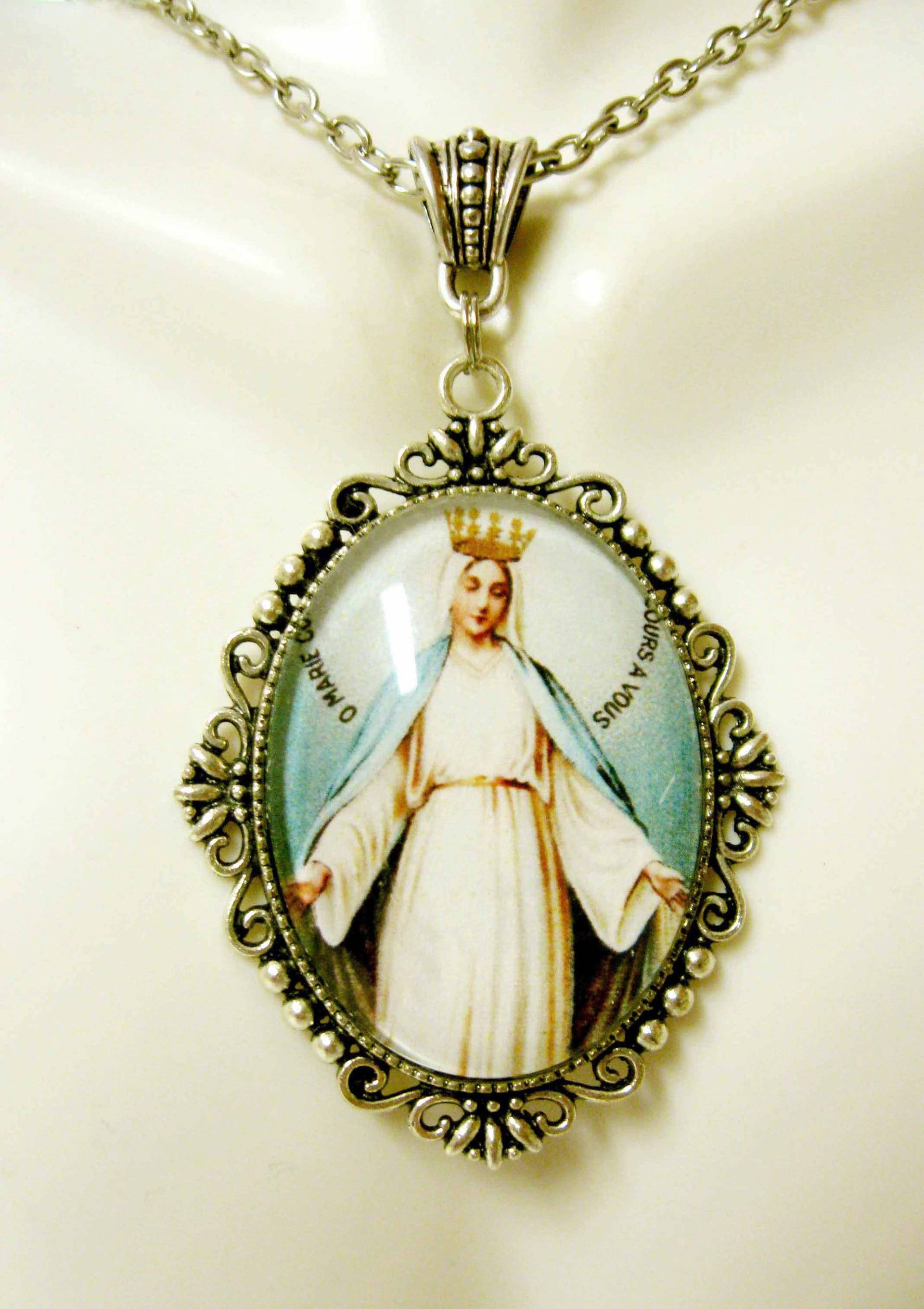 Wundertätige Medaille Halskette - Ap09-348 von Gwendysgems